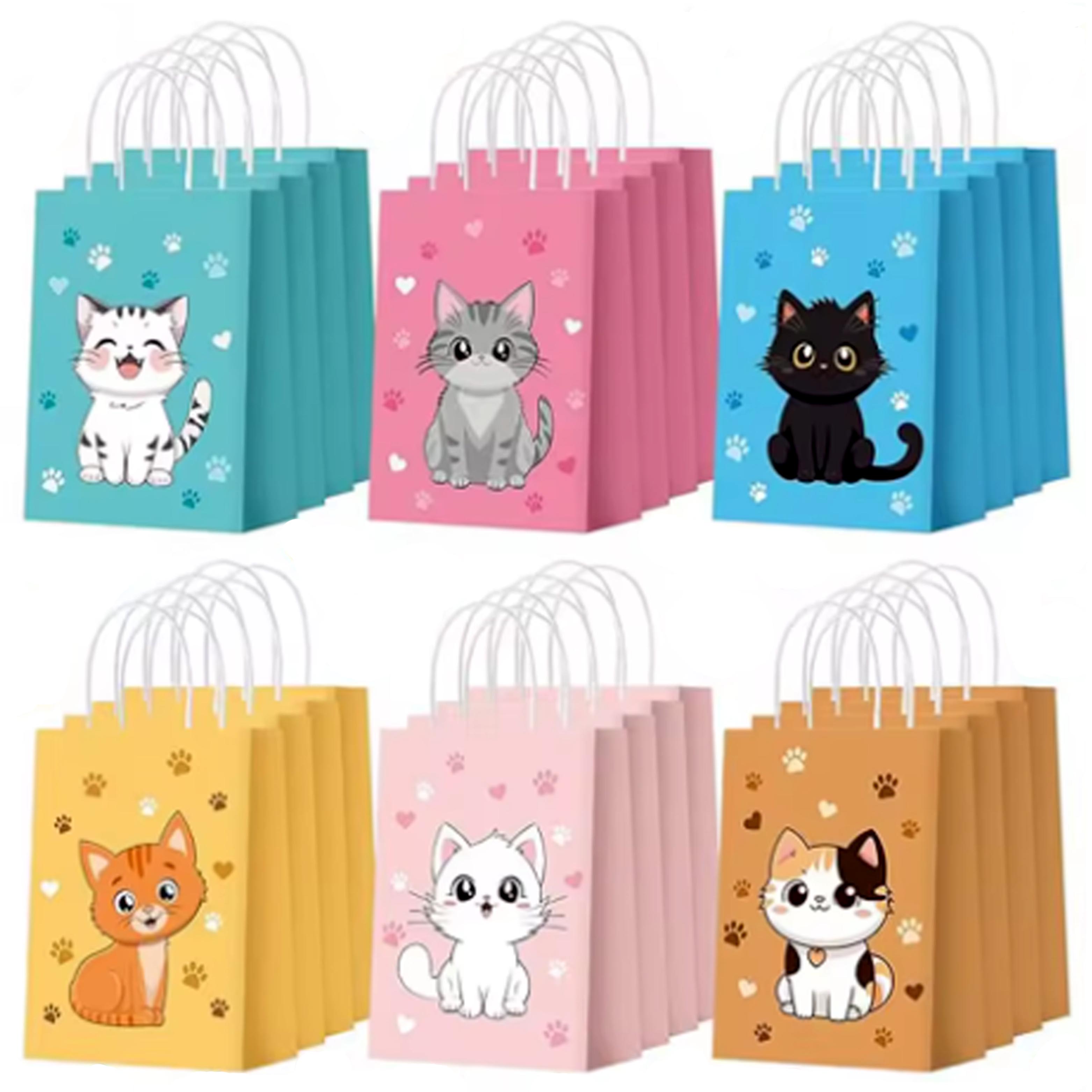 Event Party Shop - 6-48Pcs Colorful Cartoon Cat Print Paper