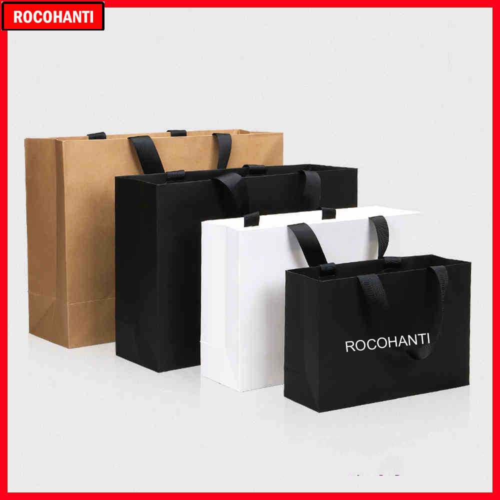 Event Party Shop - 50pcs Custom Logo Paper Shopping Bag