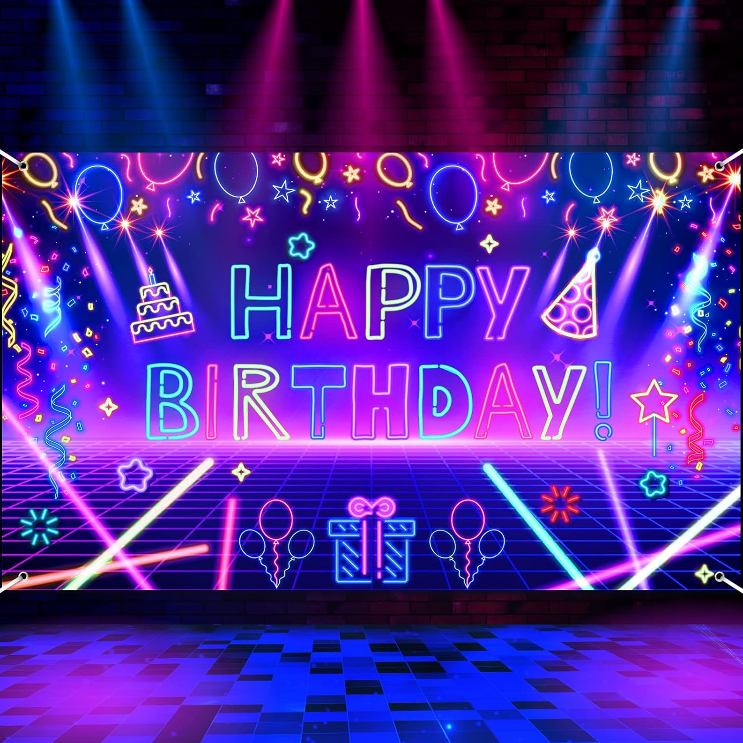 Photography Backdrop Glow Neon - Let'S Party Event Supply review and price