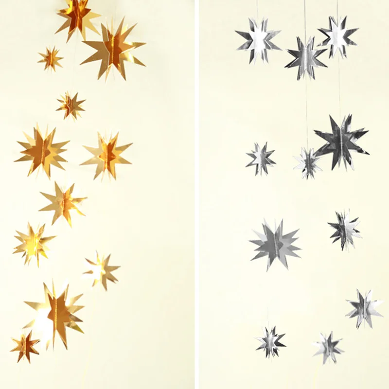 2M Gold Silver 3D Star Paper G - Party Banner Gold review and price