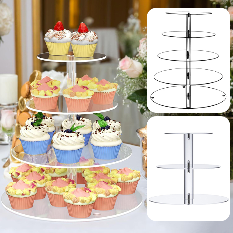 1 Pc 3/4/5 Tier Acrylic Round  - Cupcake Stand Tier review and price