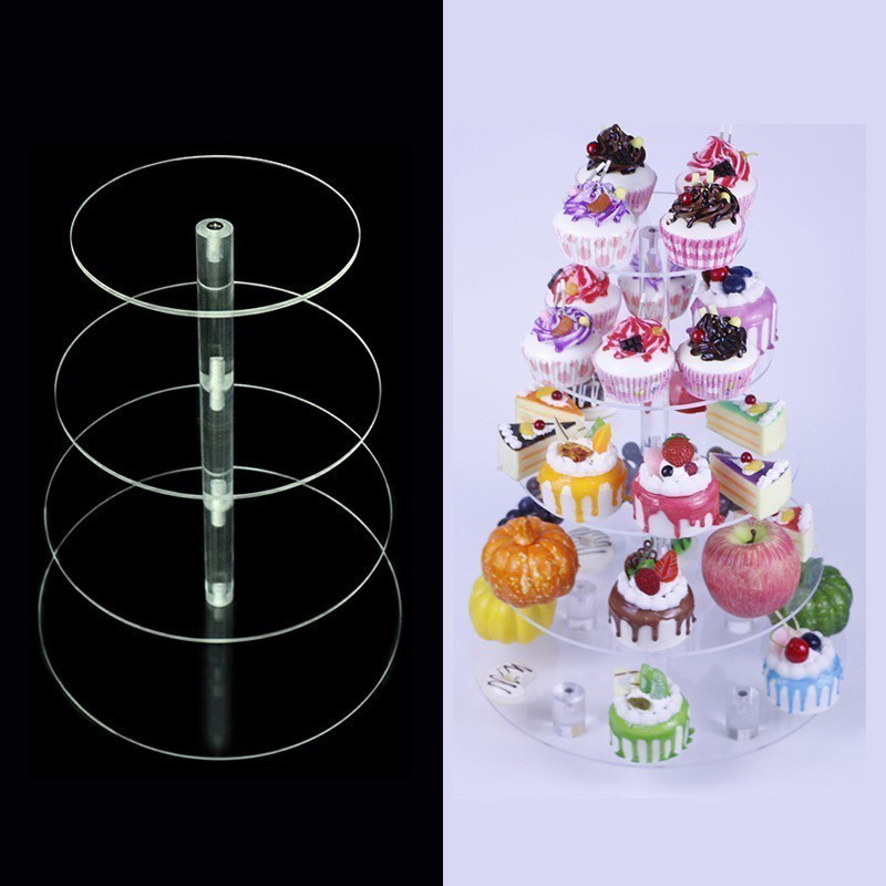 1 Pc 3/4/5 Tier Acrylic Round  - Cupcake Stand Tier review and price