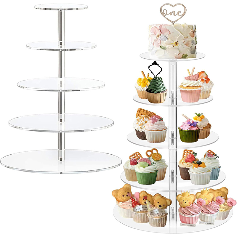 1 Pc 3/4/5 Tier Acrylic Round  - Cupcake Stand Tier review and price