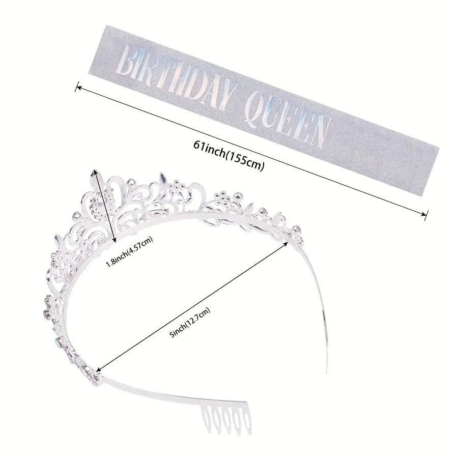 2pcs/Set Bling Rhinestone Crys - Birthday Sash Glitter review and price