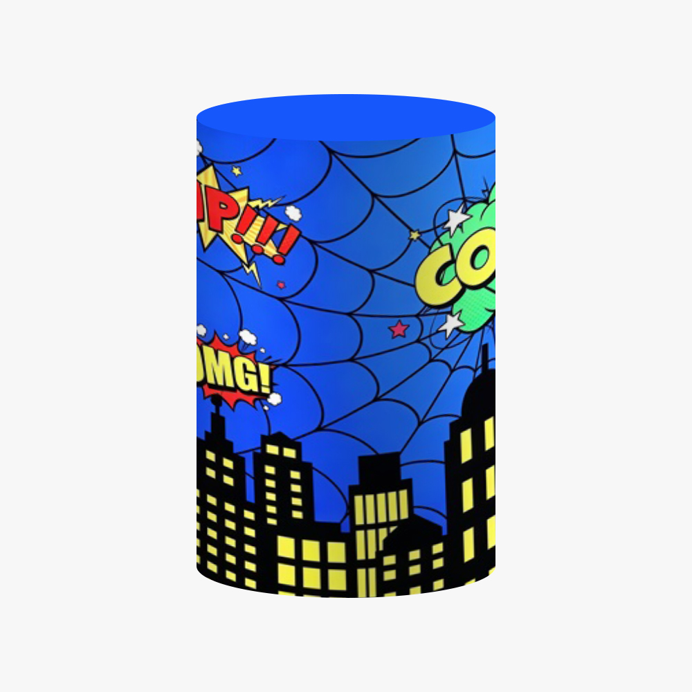 Comic Superhero Cylinder Cover - Dessert Table Backdrop review and price
