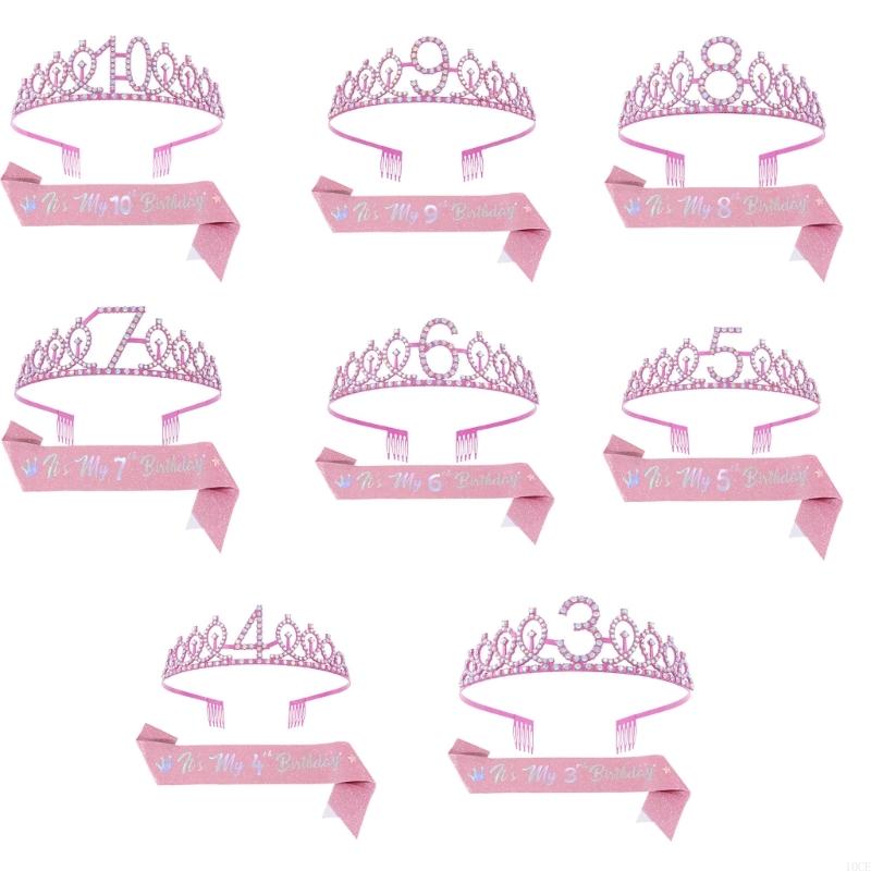 Glittering Pink Birthday Tiara - Birthday Sash Glitter review and price