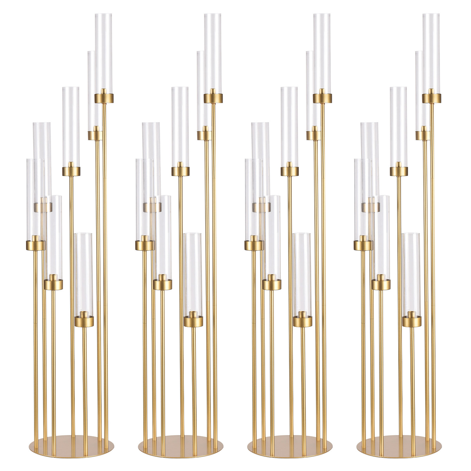 4 Sets 7-Arm Gold Floor Candel - Centerpiece Stick review and price
