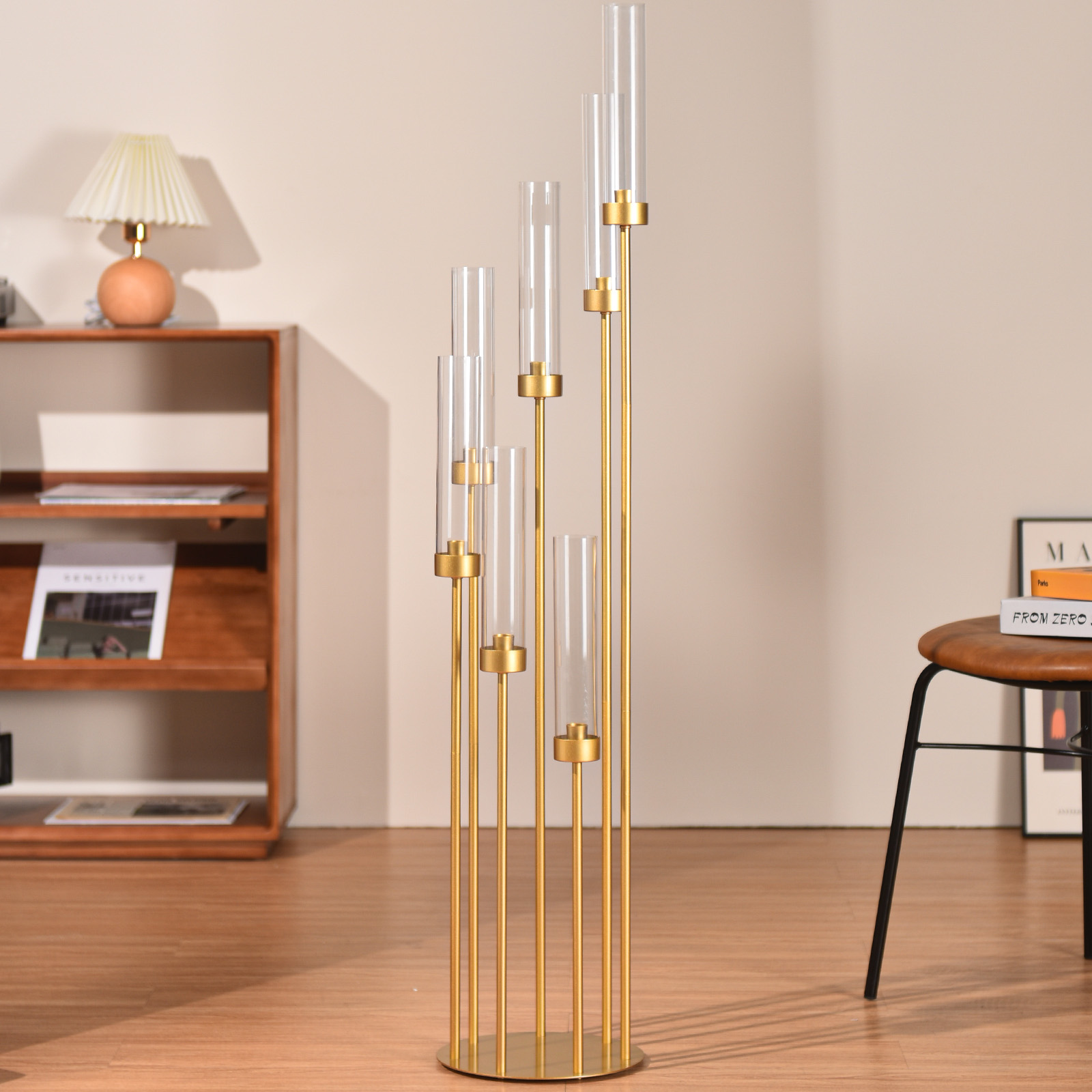 4 Sets 7-Arm Gold Floor Candel - Centerpiece Stick review and price