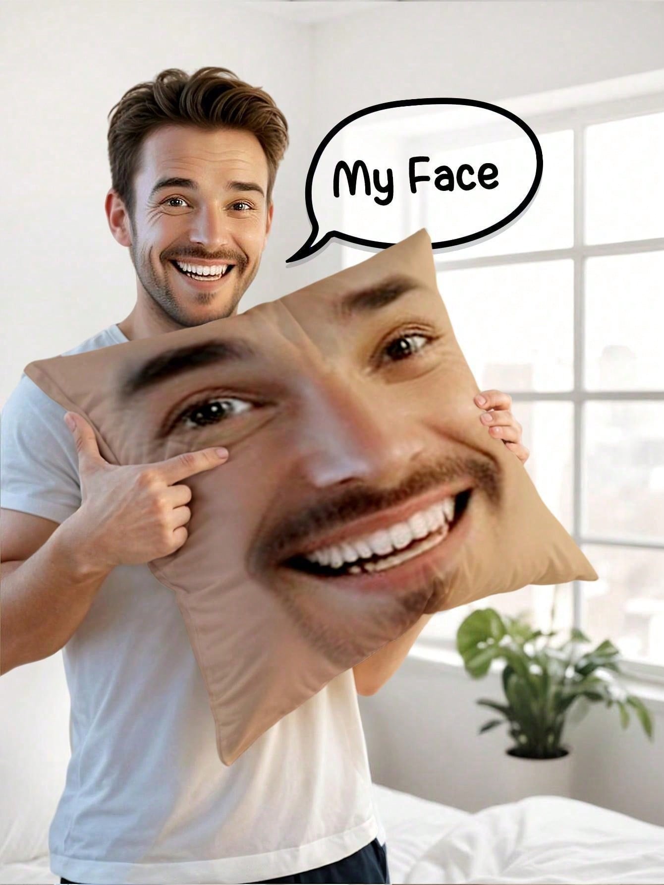 1pc Custom Face Square Pillow  - Eve Party review and price