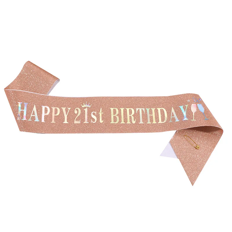 Happy 10th 13th 16th 21st 30th - Birthday Sash Glitter review and price