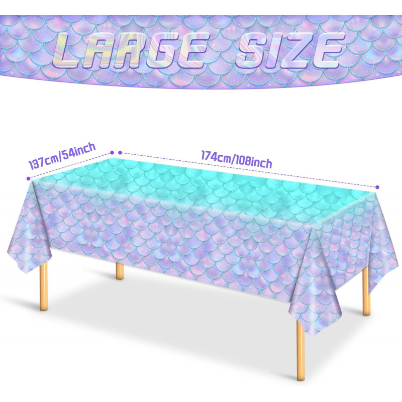 Mermaid Tablecloth -Mermaid Bi - Table Cloth Disposable review and price