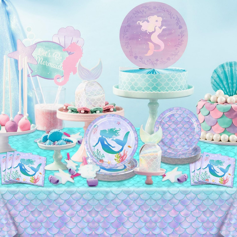 Mermaid Tablecloth -Mermaid Bi - Table Cloth Disposable review and price