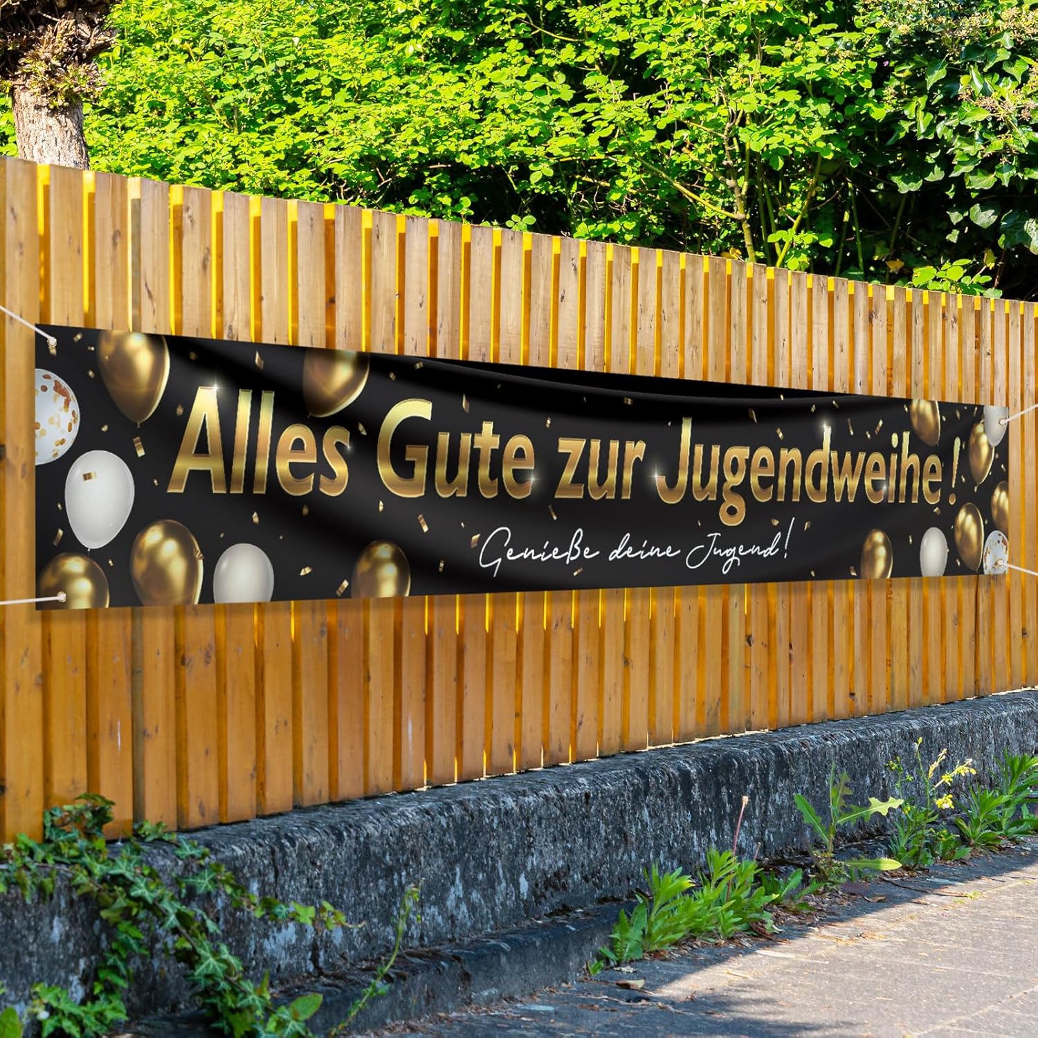 Jugendweihe Deko,Jugendweihe B - Party Banner Gold review and price