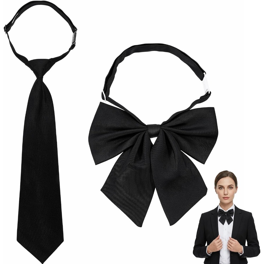 Black Bow Ties for Women, Larg - Event & Party Supply review and price