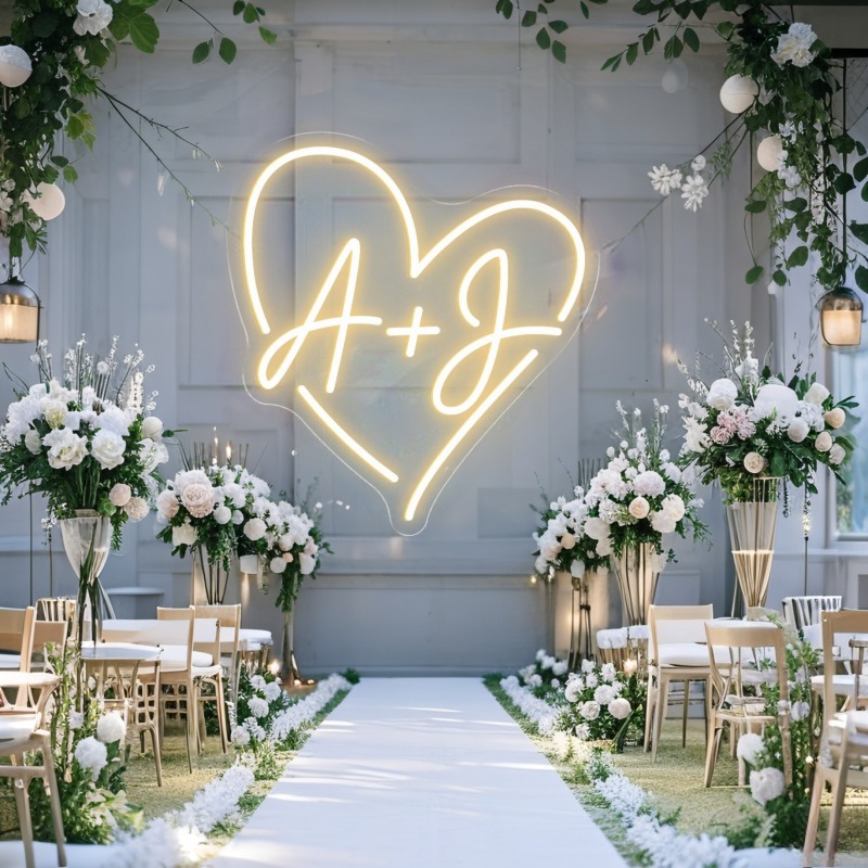 Custom Initials Heart LED Neon - Eve Party review and price