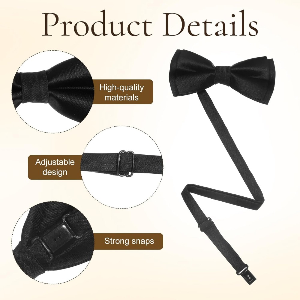 Men's Bow Ties, 2-Pack Solid C - Event & Party Supply review and price