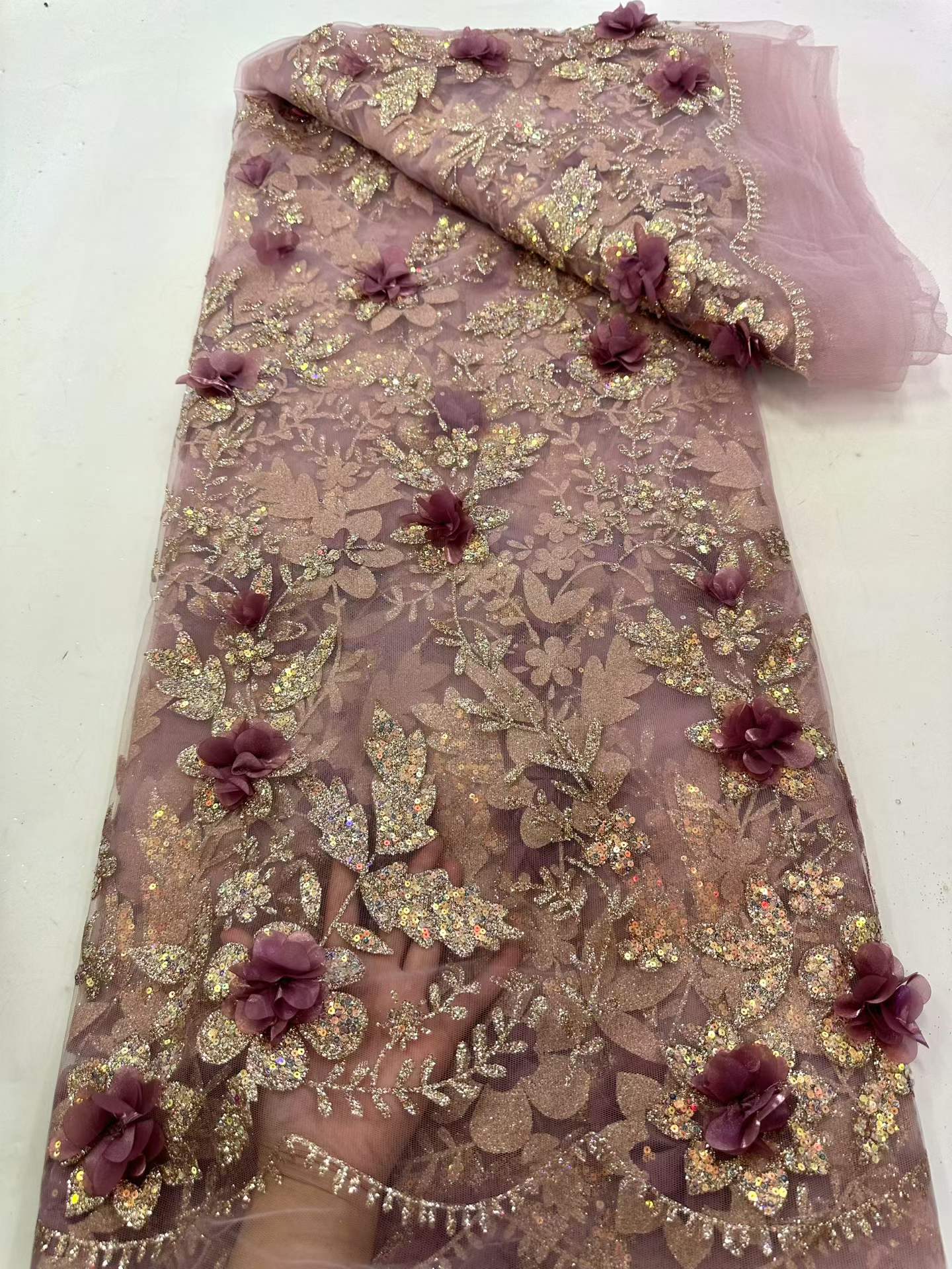 African Lace Fabric Embroidere - Glitter Tablecloth review and price