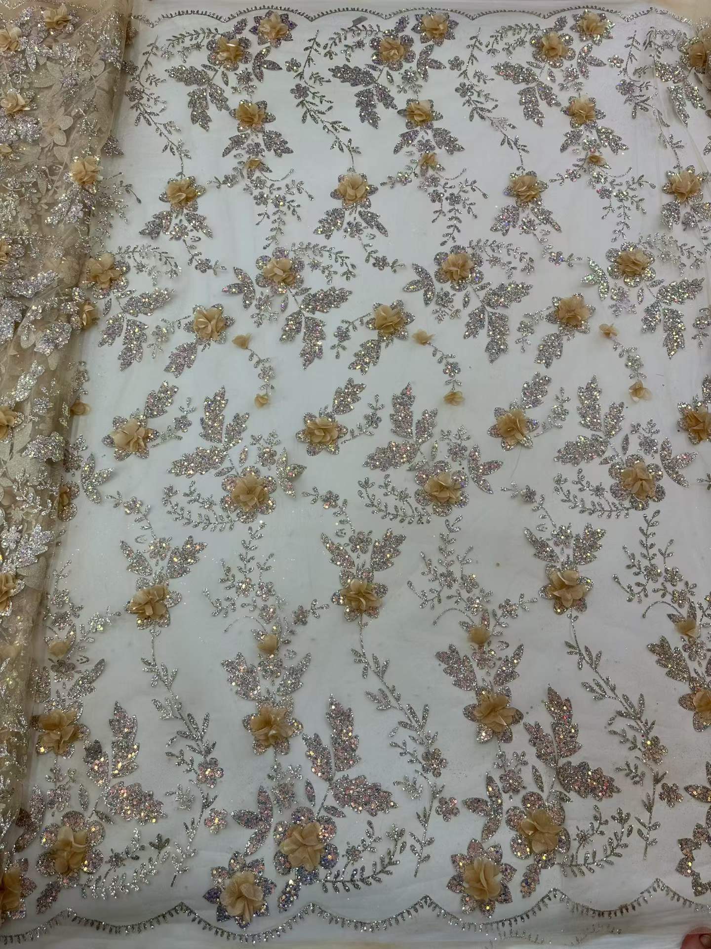 African Lace Fabric Embroidere - Glitter Tablecloth review and price
