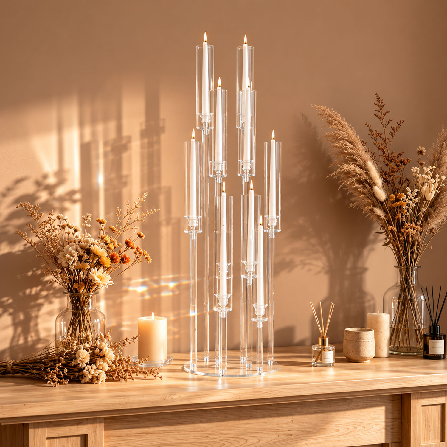 10 Arm Acrylic Candelabra Cent - Centerpiece Stick review and price