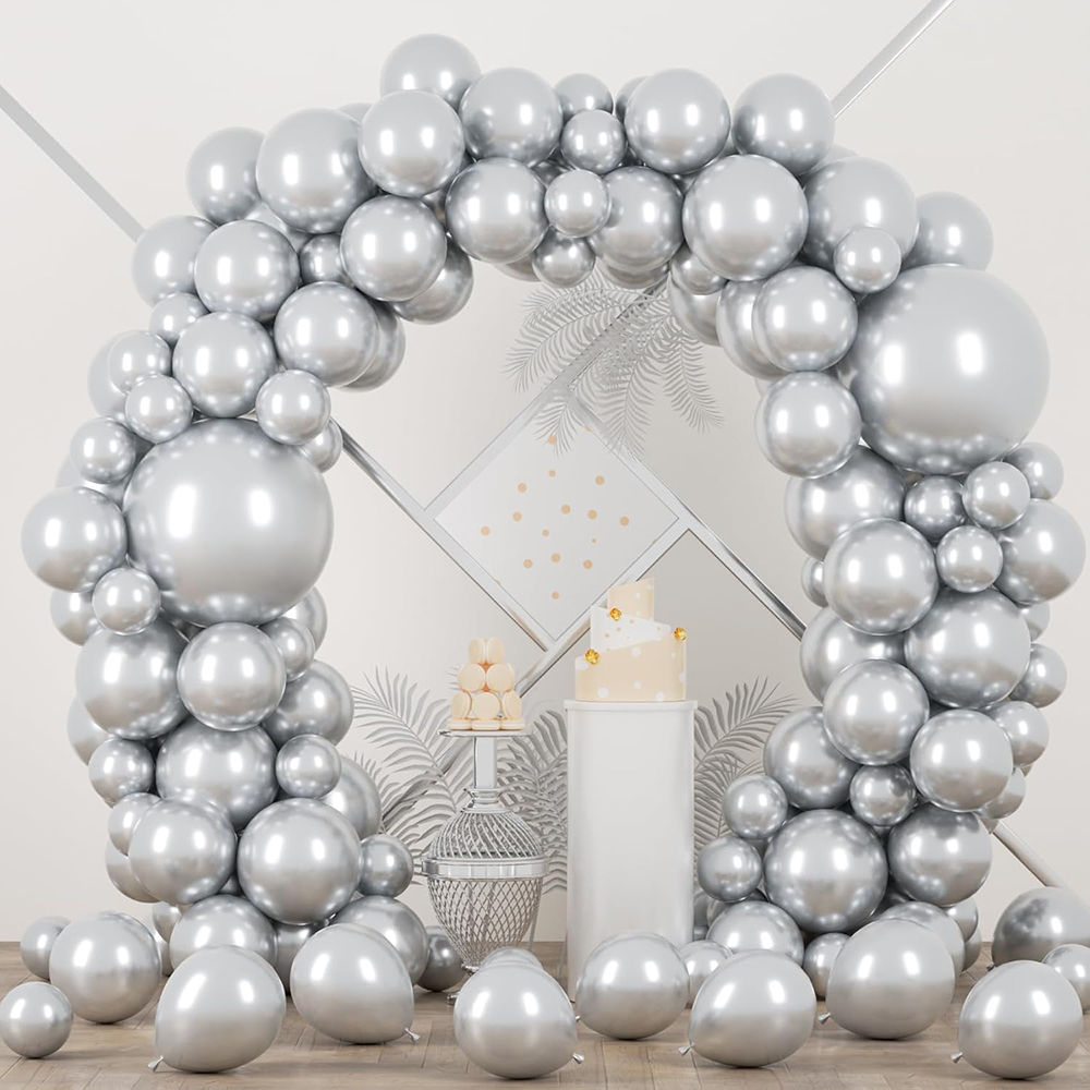 68Pcs Metallic Silver Balloons - Balloon Arch Kit review and price