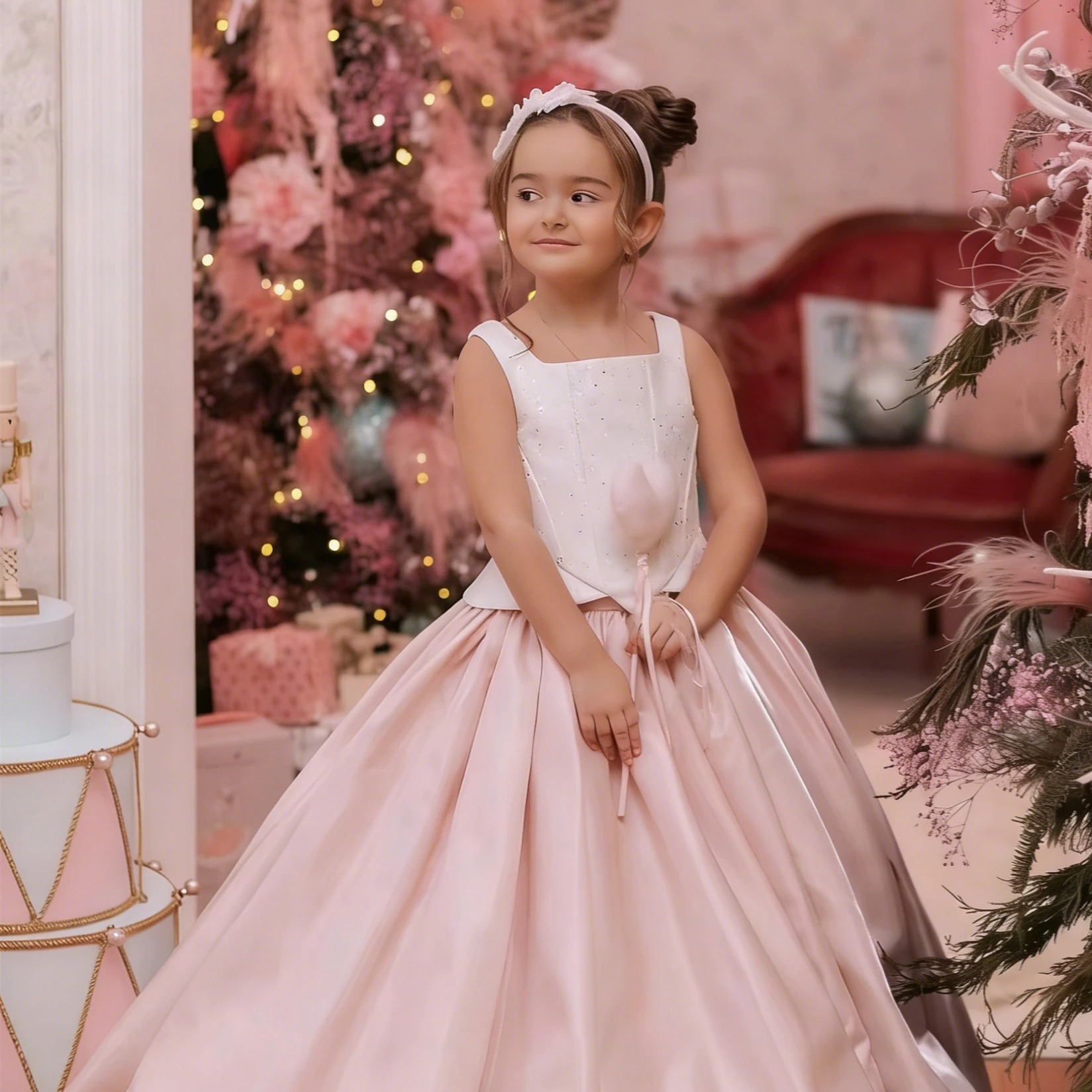 Customized Flower Girl Dress F - Birthday Sash Glitter review and price