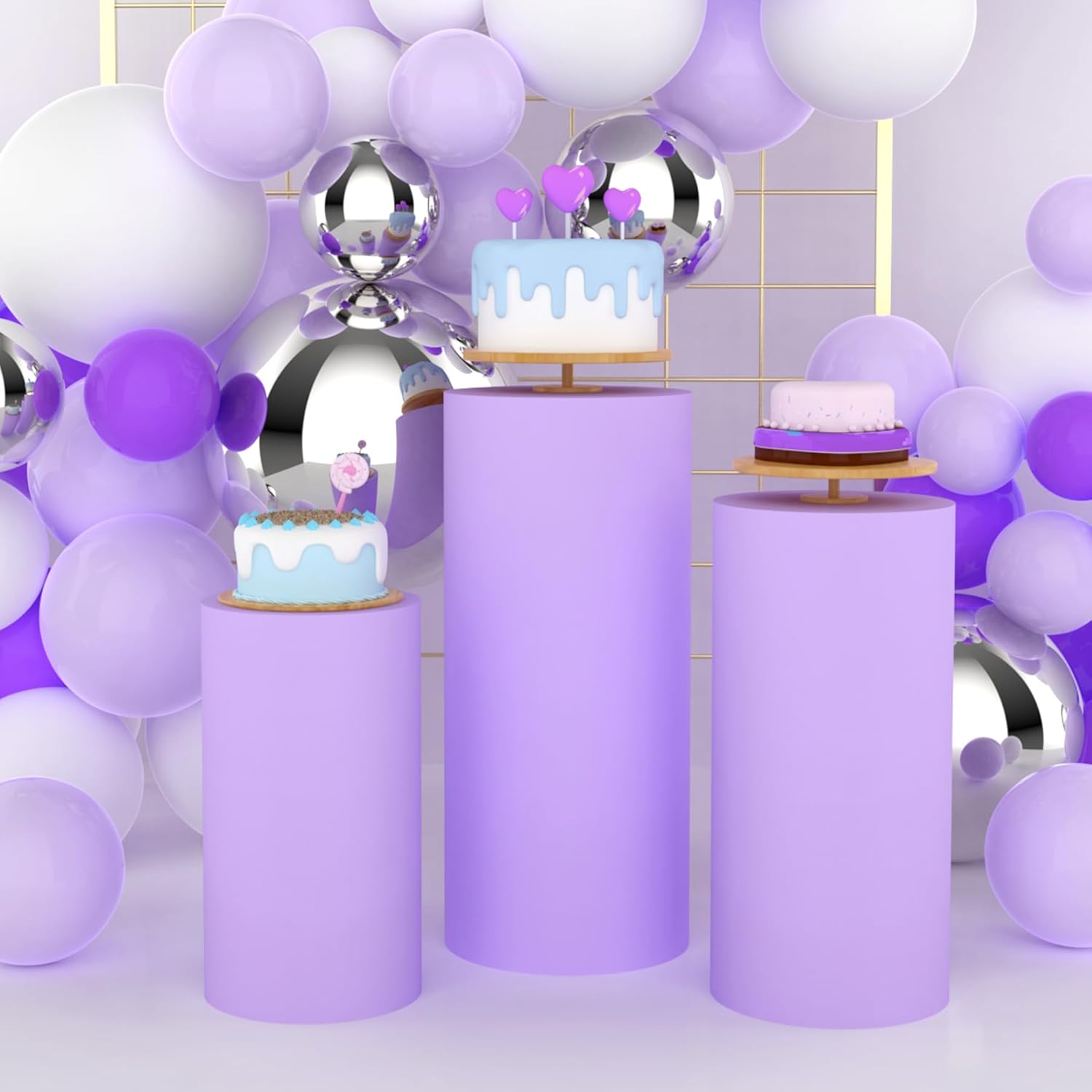 Yeele Purple Cylinder Stand Co - Dessert Table Backdrop review and price