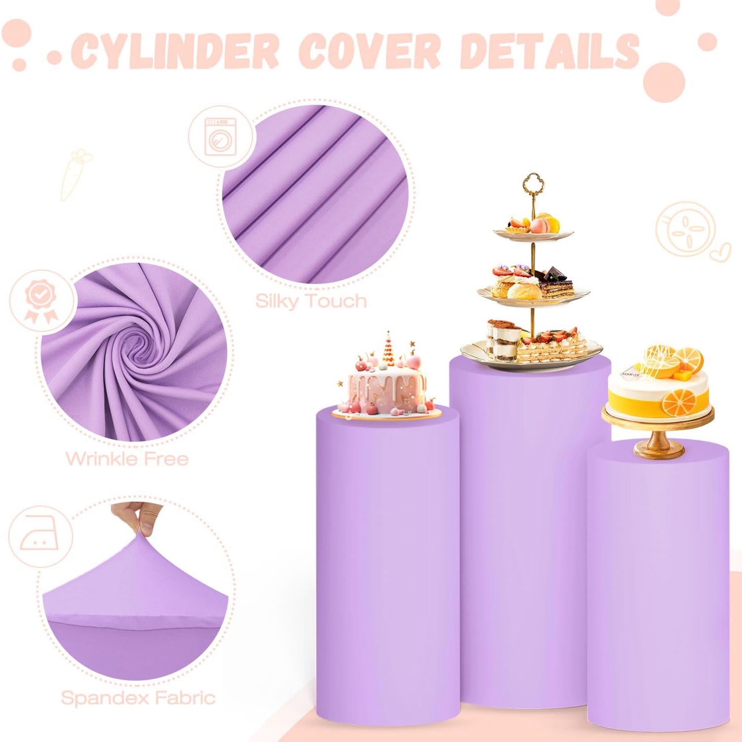 Yeele Purple Cylinder Stand Co - Dessert Table Backdrop review and price