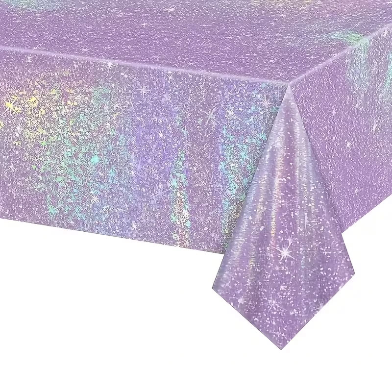 1/3pc Purple Iridescent Dispos - Table Cloth Disposable review and price