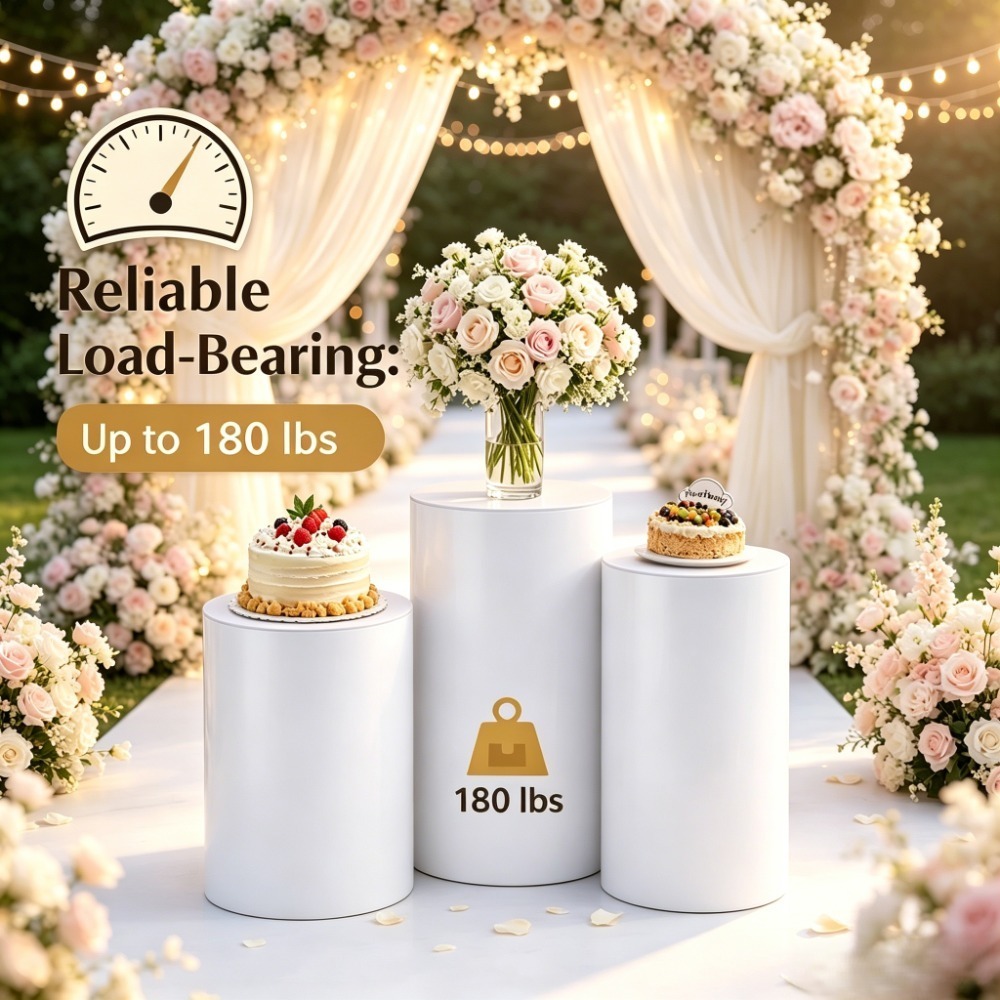 3/5Pcs White Cylinder Pedestal - Event Party review and price