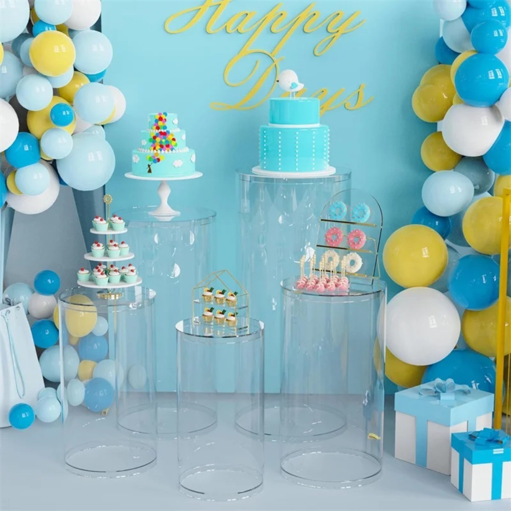 3/5Pcs White Cylinder Pedestal - Event Party review and price