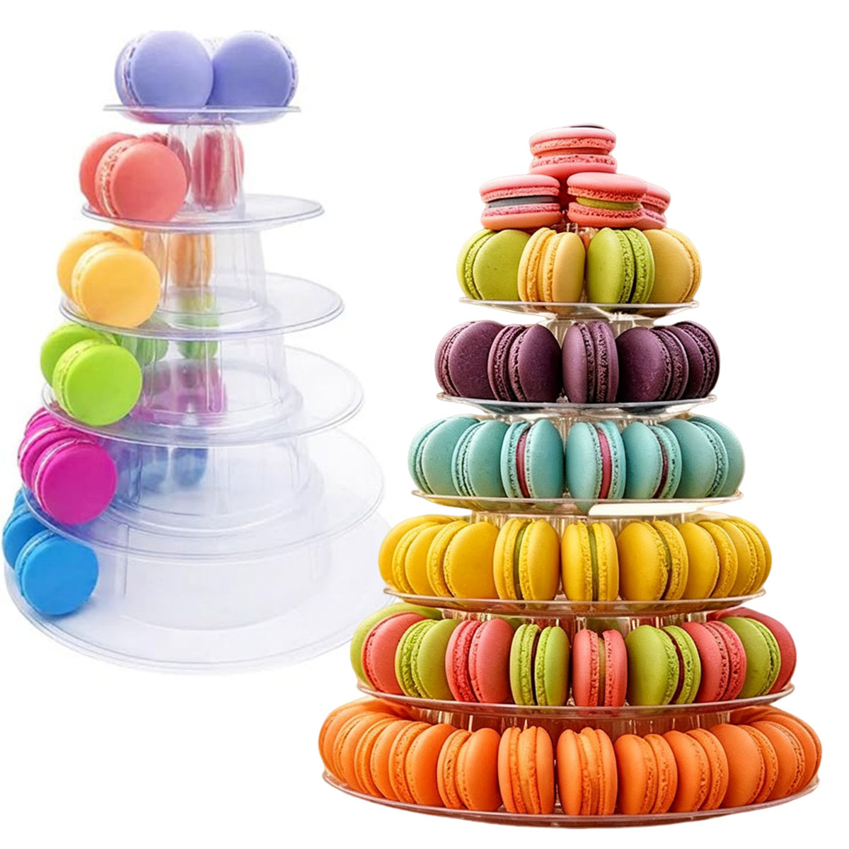 1PC 6-Tier Round Plastic Clear - Cupcake Stand Tier review and price