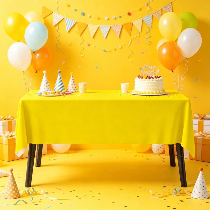 Yellow Tablecloth Napkin Set P - Table Cloth Disposable review and price
