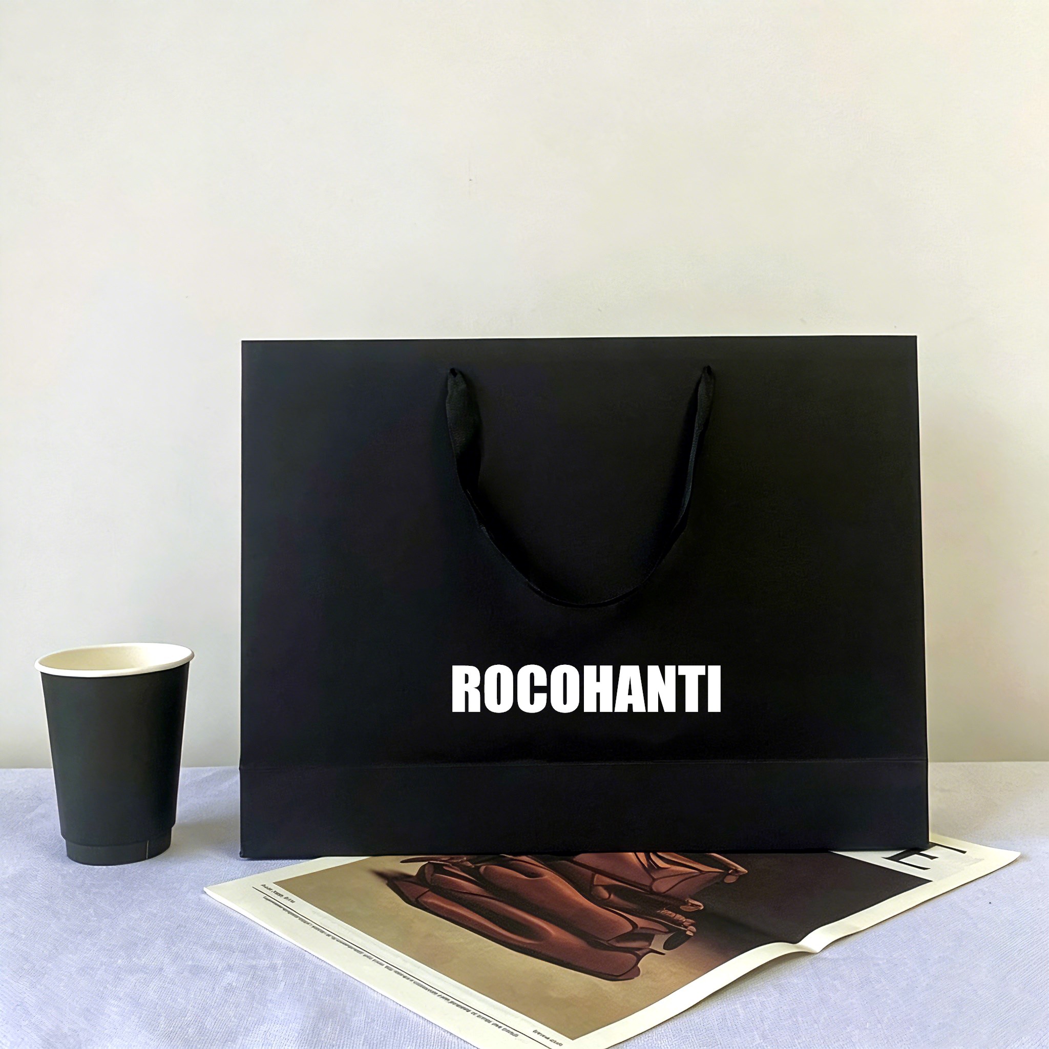 50pcs Recyclable Black Shoppin - Event Party Shop review and price