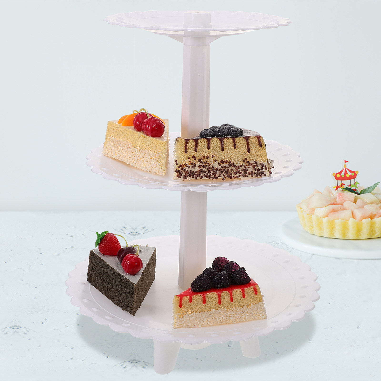 Three-Tier Plastic Cake Stand  - Cupcake Stand Tier review and price