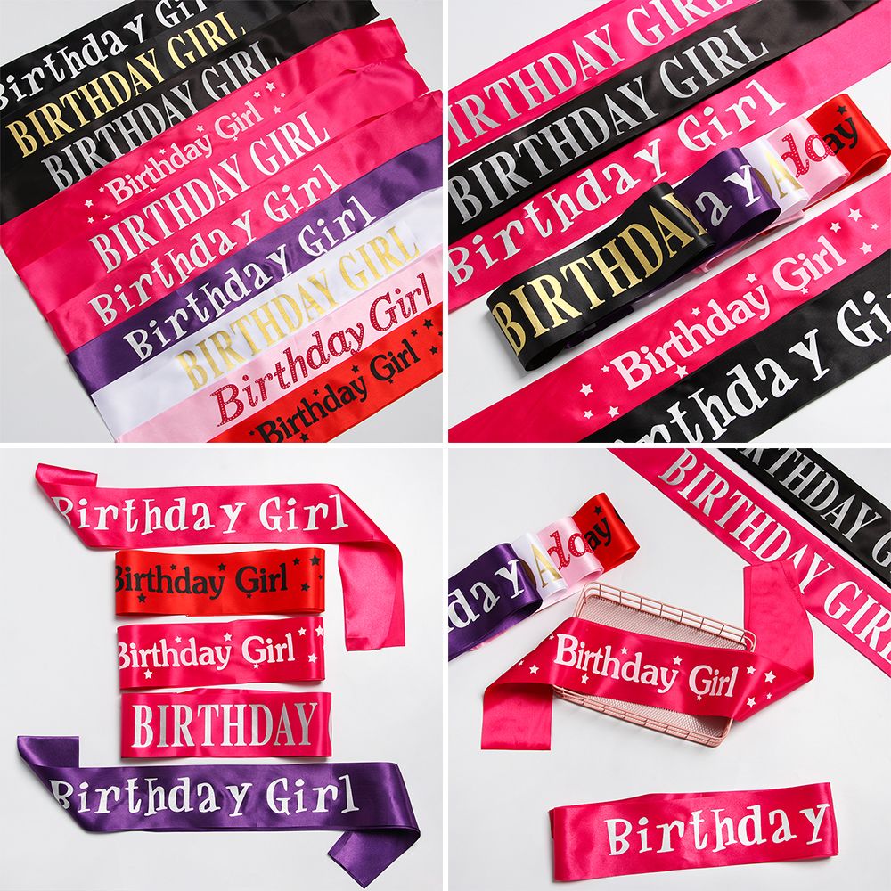 Birthday Girl Glitter Satin Sa - Birthday Sash Glitter review and price