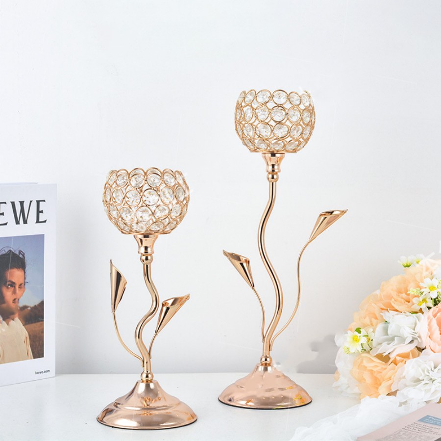 Gold Crystal Candle Holder, Ir - Centerpiece Stick review and price
