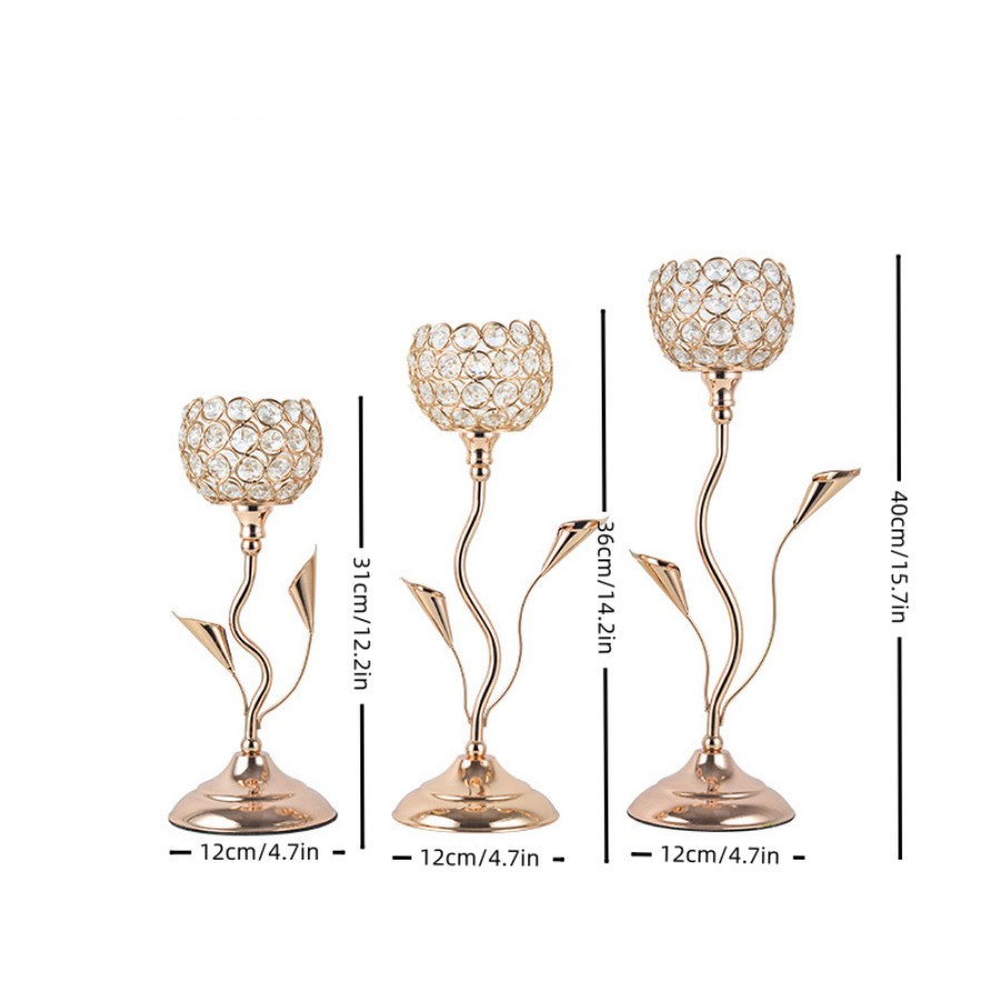 Gold Crystal Candle Holder, Ir - Centerpiece Stick review and price