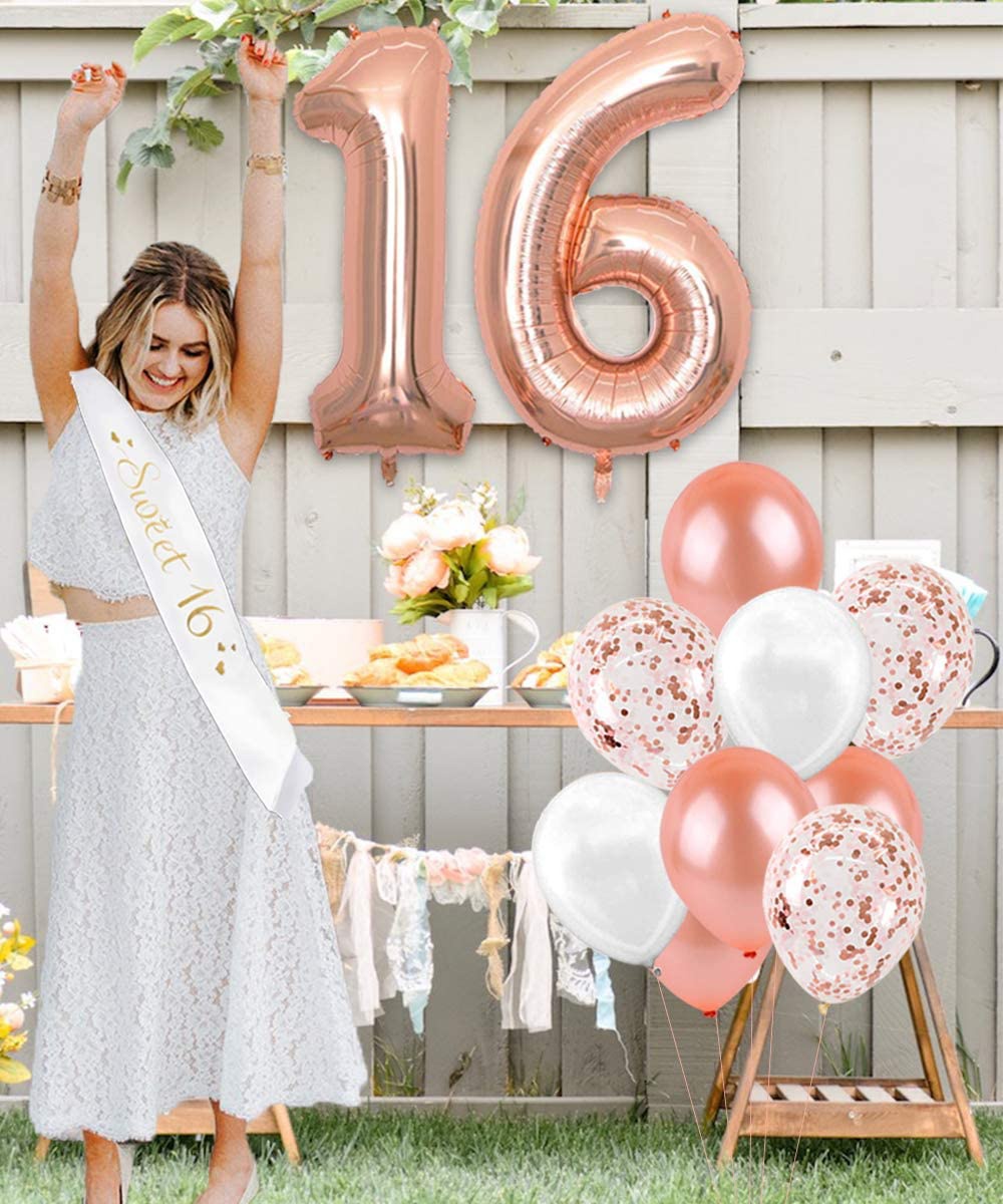 16th Birthday Decorations for  - Party Banner Gold review and price