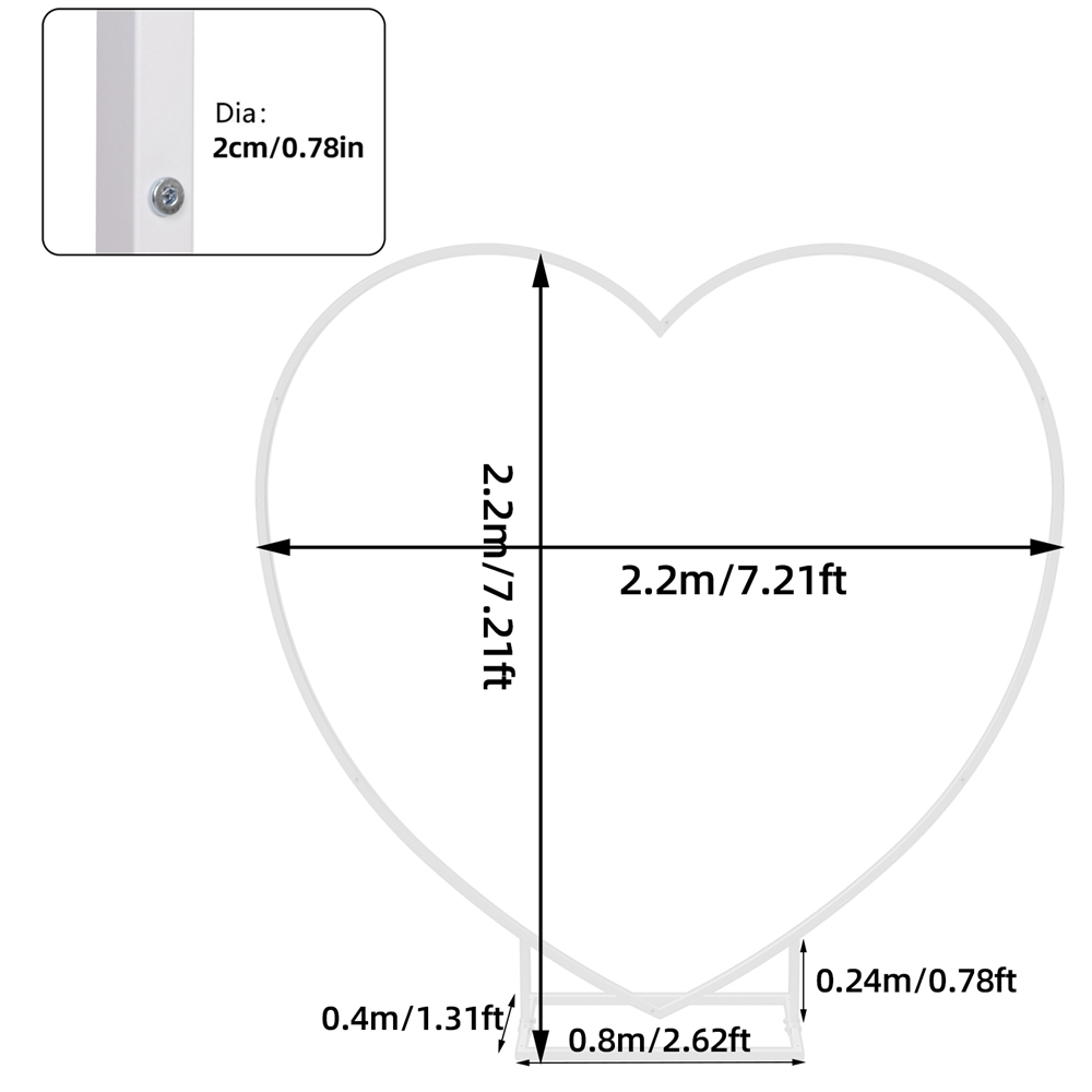 White Heart Shape Balloon Arch - Balloon Arch Kit review and price