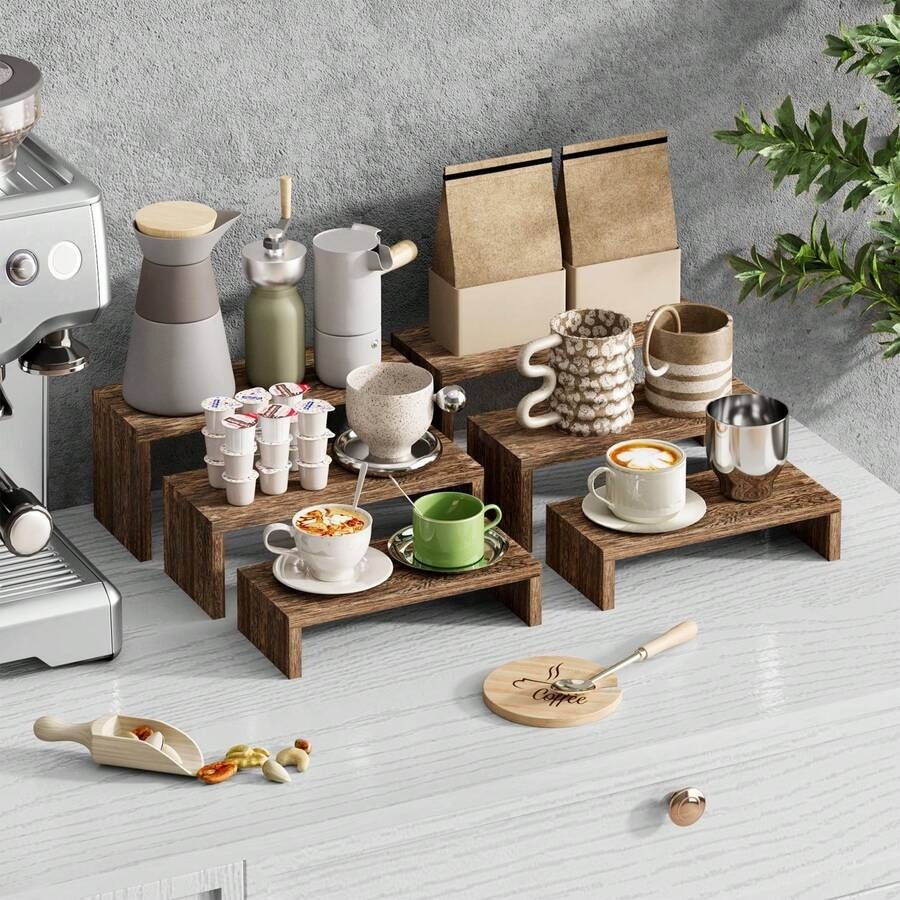 6pcs Display Wood Stand, Woode - Cupcake Stand Tier review and price