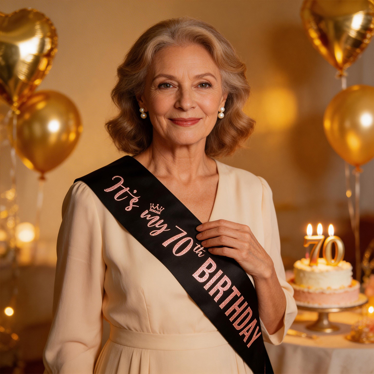 Premium Black It's My 70th Bir - Birthday Sash Glitter review and price