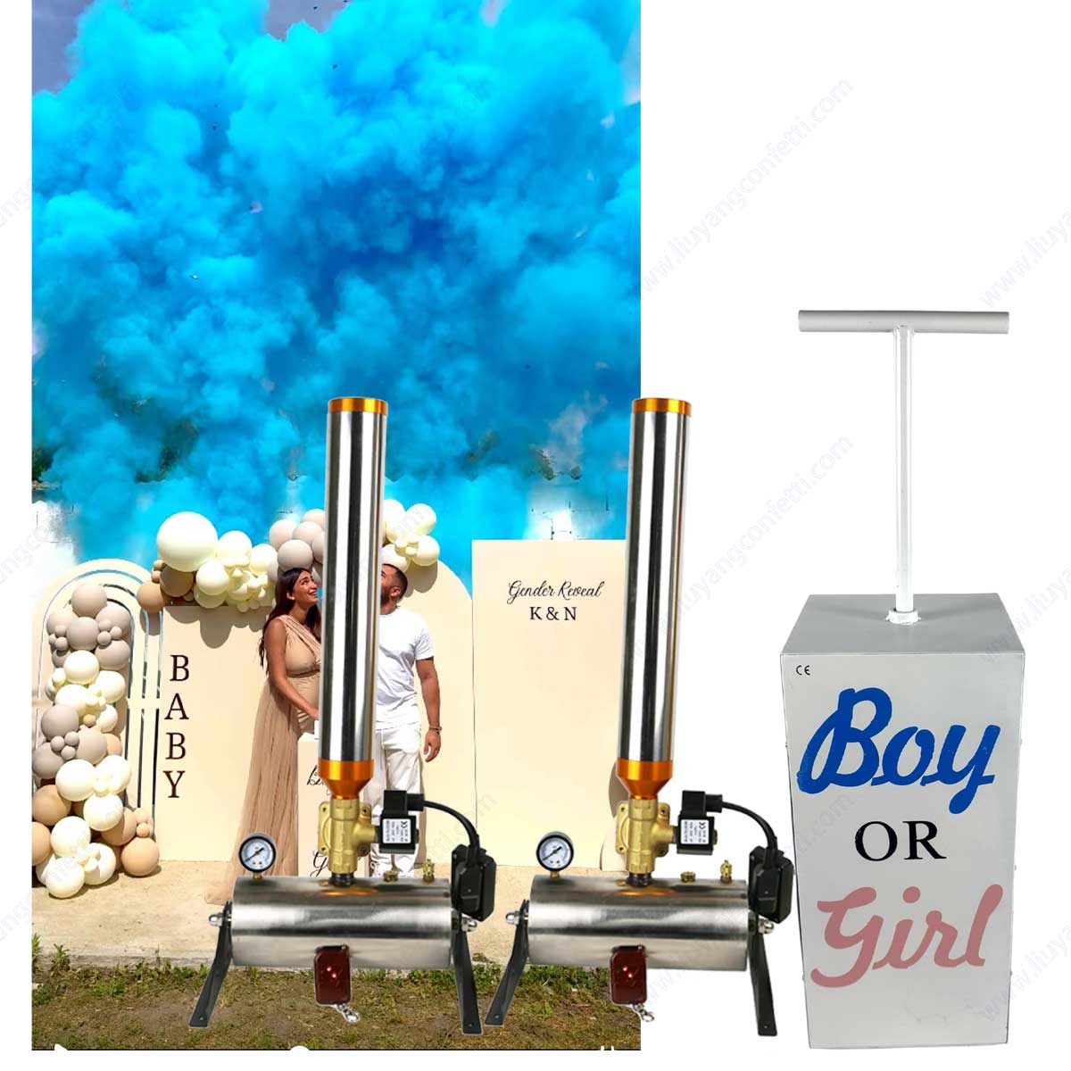 TNT Gender Reveal Electric Can - Confetti Cannon Tube review and price